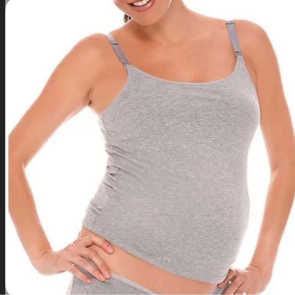 Lamaze Maternity & Nursing Cotton Spandex Snap Down Camisole